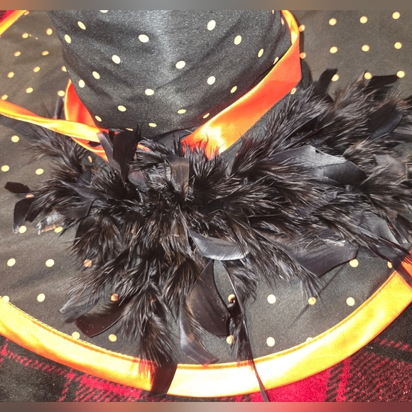 Black and Orange Witch Hat and Bag Set main image 4